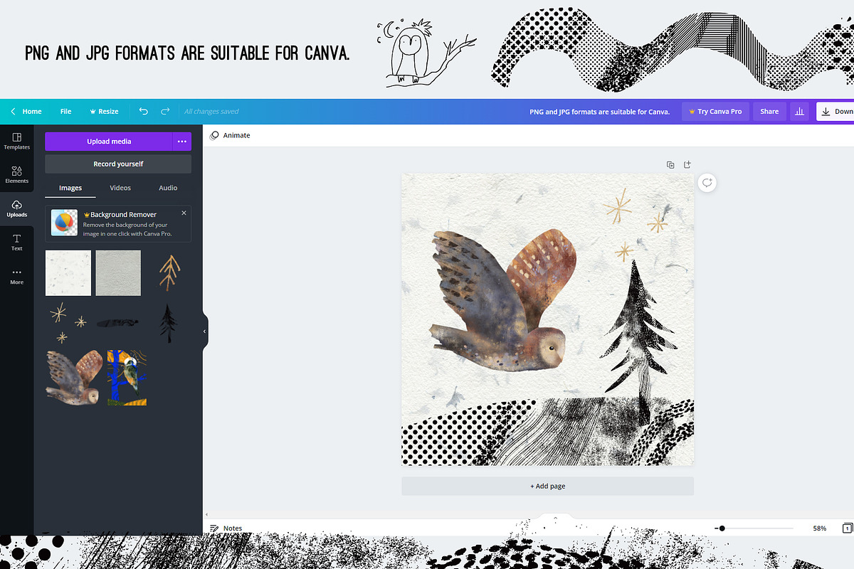 Magic owls: 280 elements for design, an Animal Illustration by Shusha Guna Art (Photo 21 of 23)