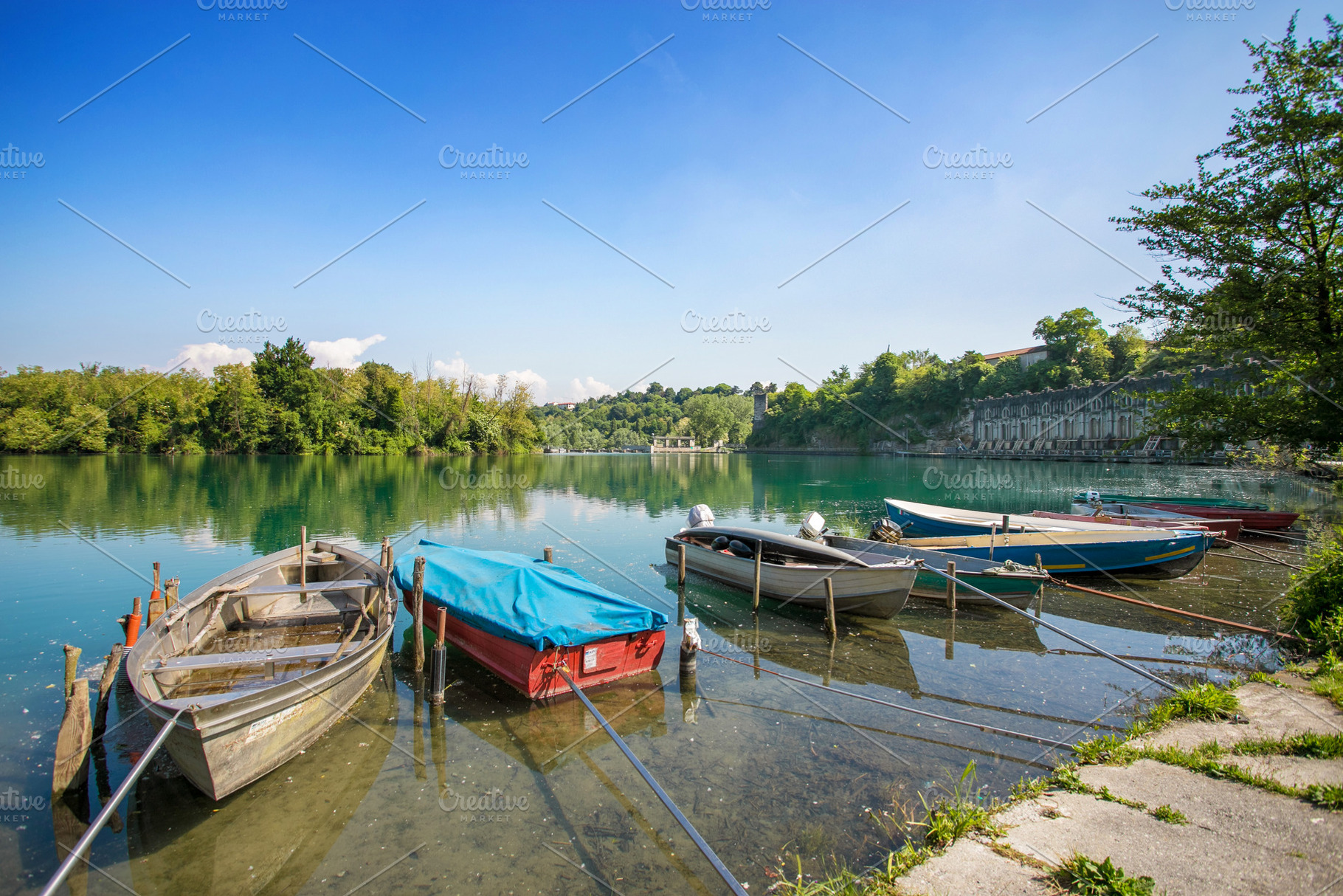Boats moored to the pier, a Transportation Photo by KYNA STUDIO