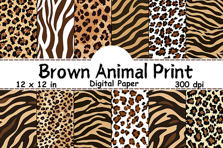 Brown Animal Print Seamless Pattern