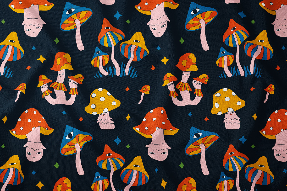 Retro psychedelic vector set., an Object Graphic by anna khramtsova (Photo 6 of 14)