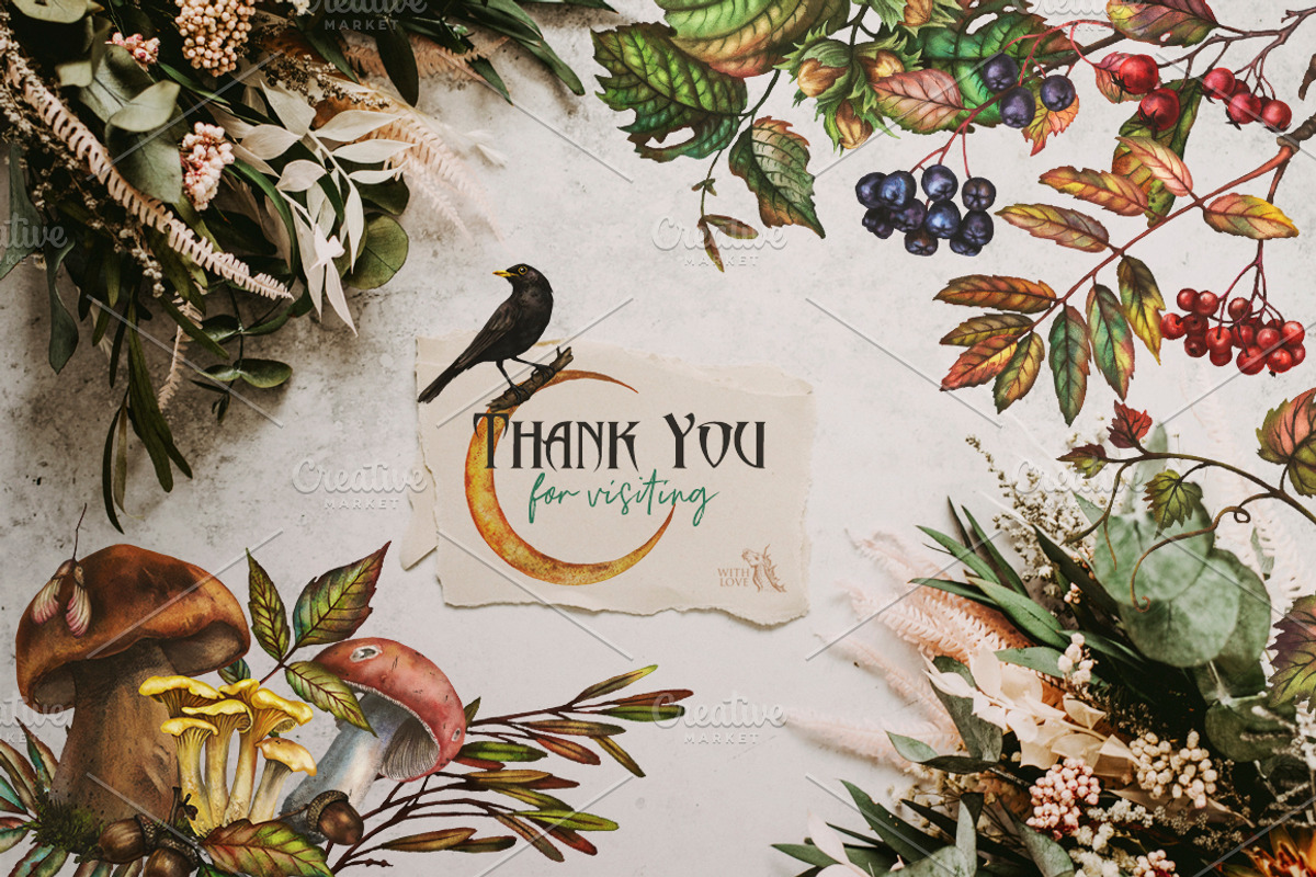 Mabon Celtic Autumn Watercolor Set, an Illustration by Fluffy Unicorn (Photo 11 of 11)