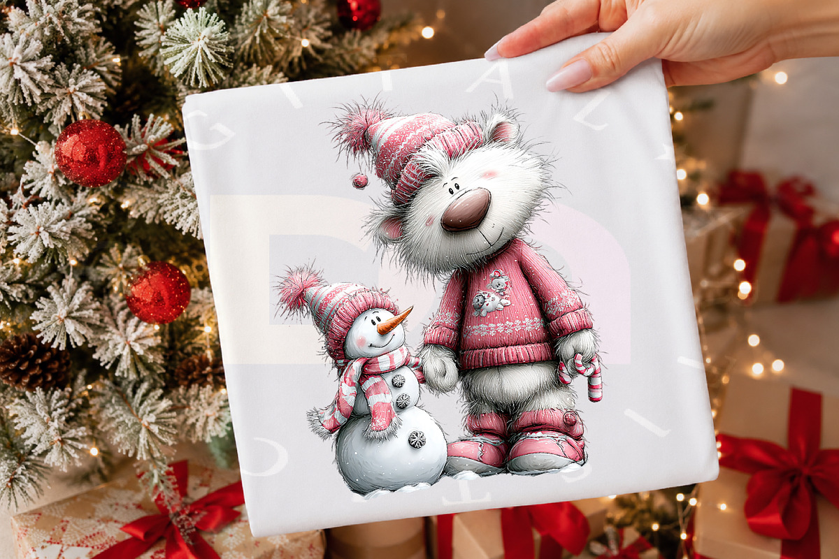 Whimsical Christmas Polar Bear PNG, a Transportation Illustration by Digital Artistic99 (Photo 4 of 7)