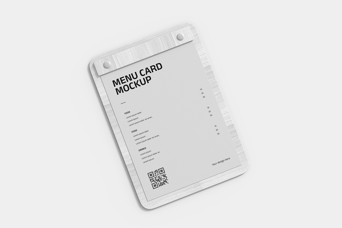Woodboard Menu Card Mockup, a Product Mockup by graphypix (Photo 3 of 4)