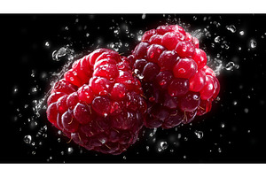 Raspberries accentuated by, an Abstract Photo by ZinetroN