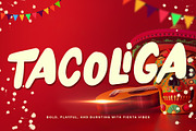 Tacoliga – Bold Playful Display Font, a Handwritten Font by Letterara (Thumbnail 1 of 15)