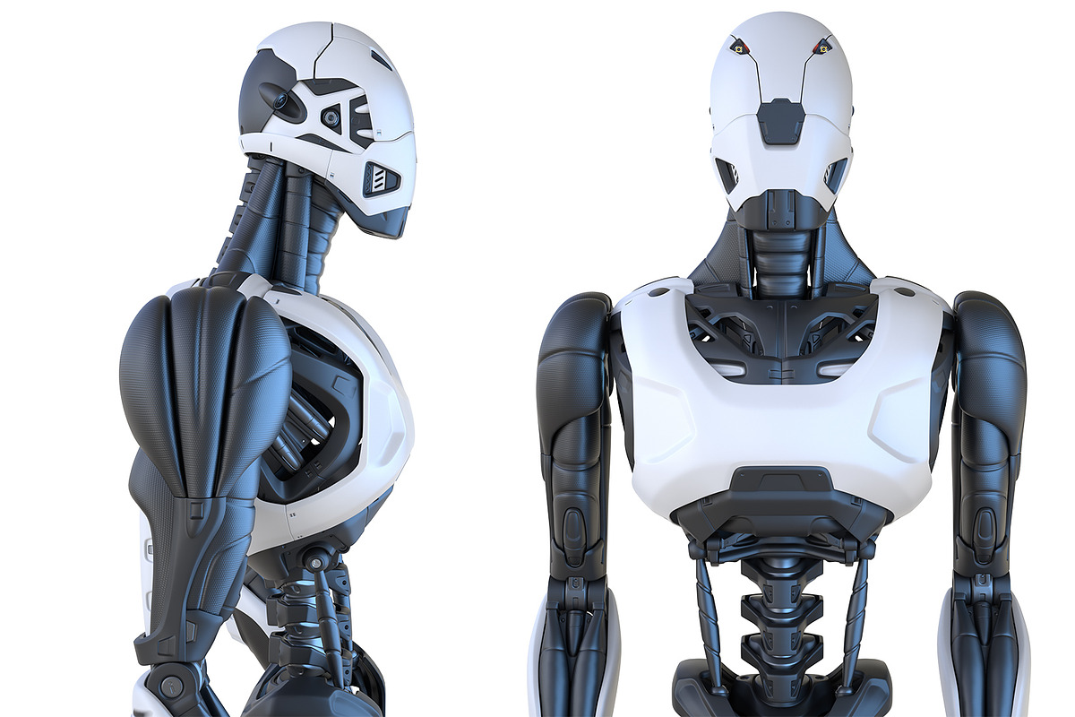 Robot isolated on white, a Technology Illustration by iLexx (Photo 1 of 4)