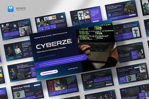 Cyber Security Keynote Template, a Presentation Template by fluffstudio