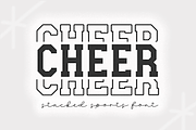 Cheer | Varsity Stacked Font, a Sans Serif Font by KA Designs (Thumbnail 1 of 9)