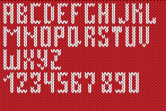 Сhristmas Knitted Font preview 7