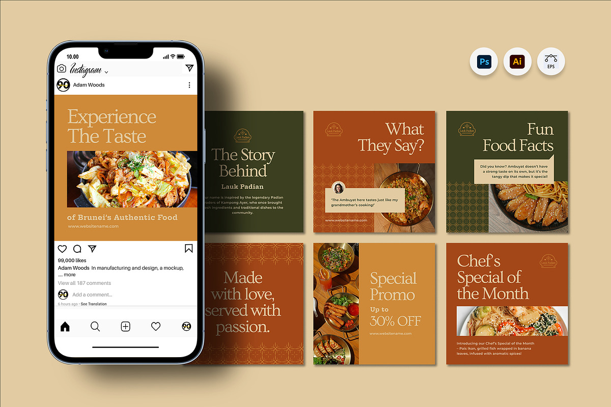 Lauk Padian - Instagram Post, a Social Media Template by Fannan Studio (Photo 3 of 3)