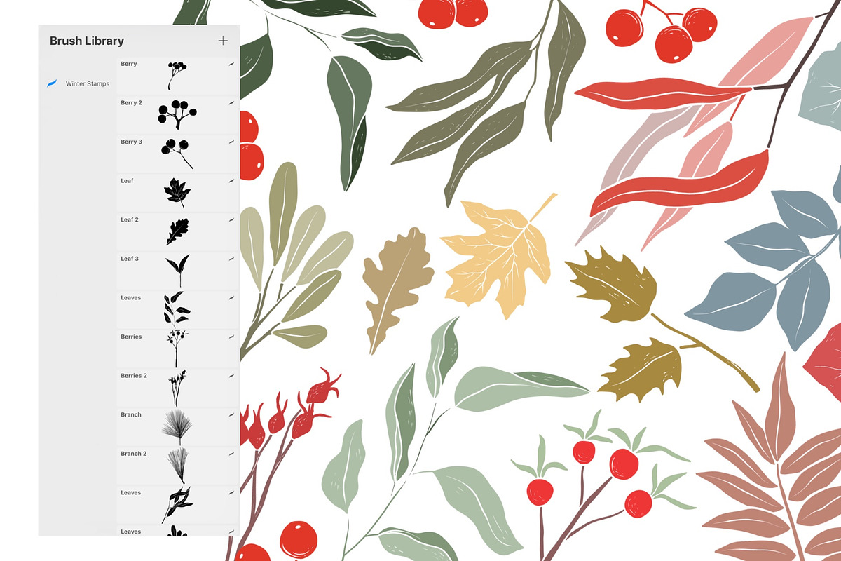 Winter Story - brushes for Procreate, a Brush Add-On by Alina Sh (Photo 2 of 7)