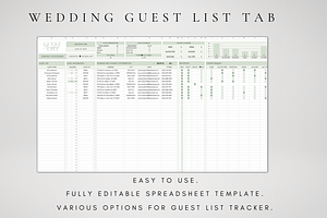 Wedding Guest List Template