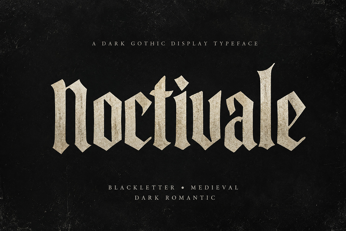 NOCTIVALE — Dark Blackletter Font, a Blackletter Font by Wow Magic (Photo 1 of 4)