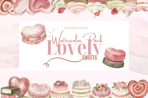 Lovely Sweets Watercolor Pack
