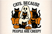 Cats Because People Are Creepy Png, an Illustration by Craft Nest (Thumbnail 1 of 6)
