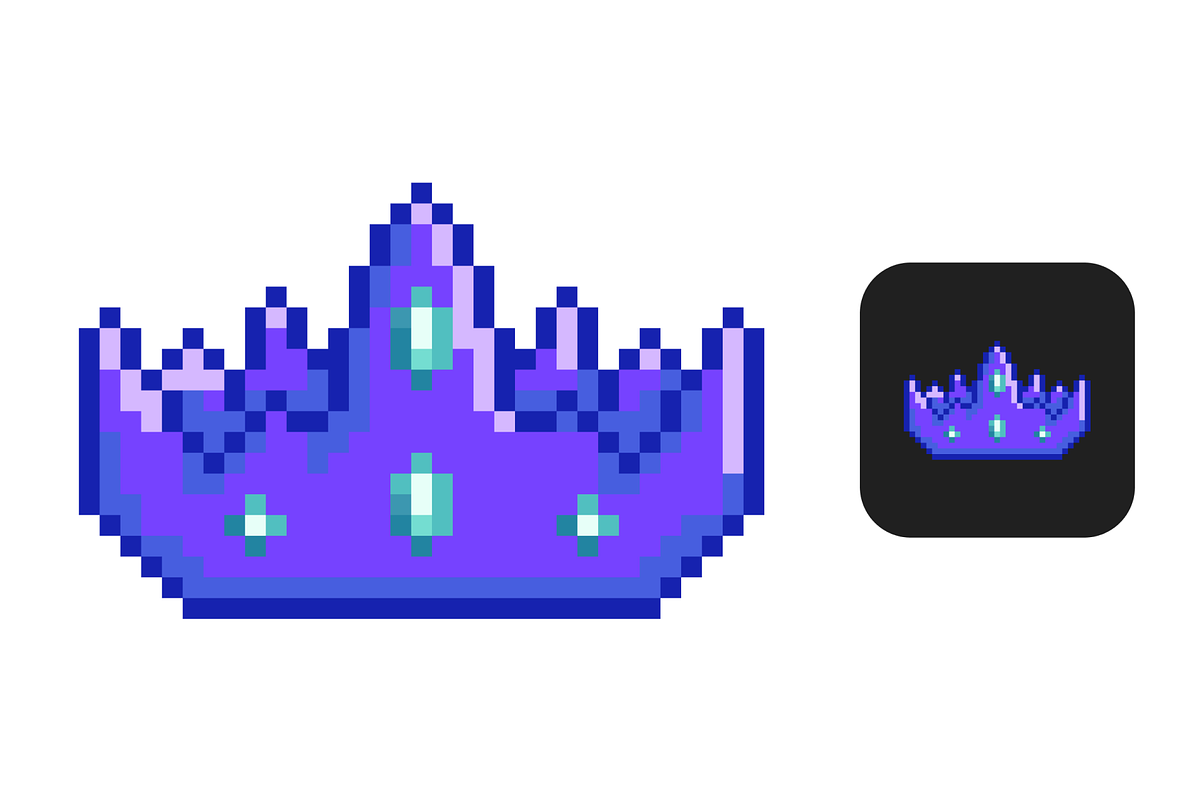 6x Pixel Crown Sub Badges/Emotes, an Illustration by Custom Fonts & Patterns (Photo 7 of 8)