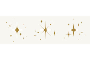 Stars set, sparkle icons collection, an Object Illustration by Foxys Graphic