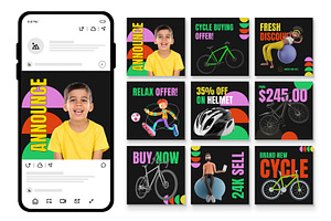 Cycle Sale Offer Social Media Post, an UI Kit Template by CreativeShaper