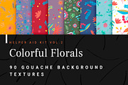 Floral Folklore Pattern Aid Kit, a Texture Graphic by Folkheart (Thumbnail 1 of 6)