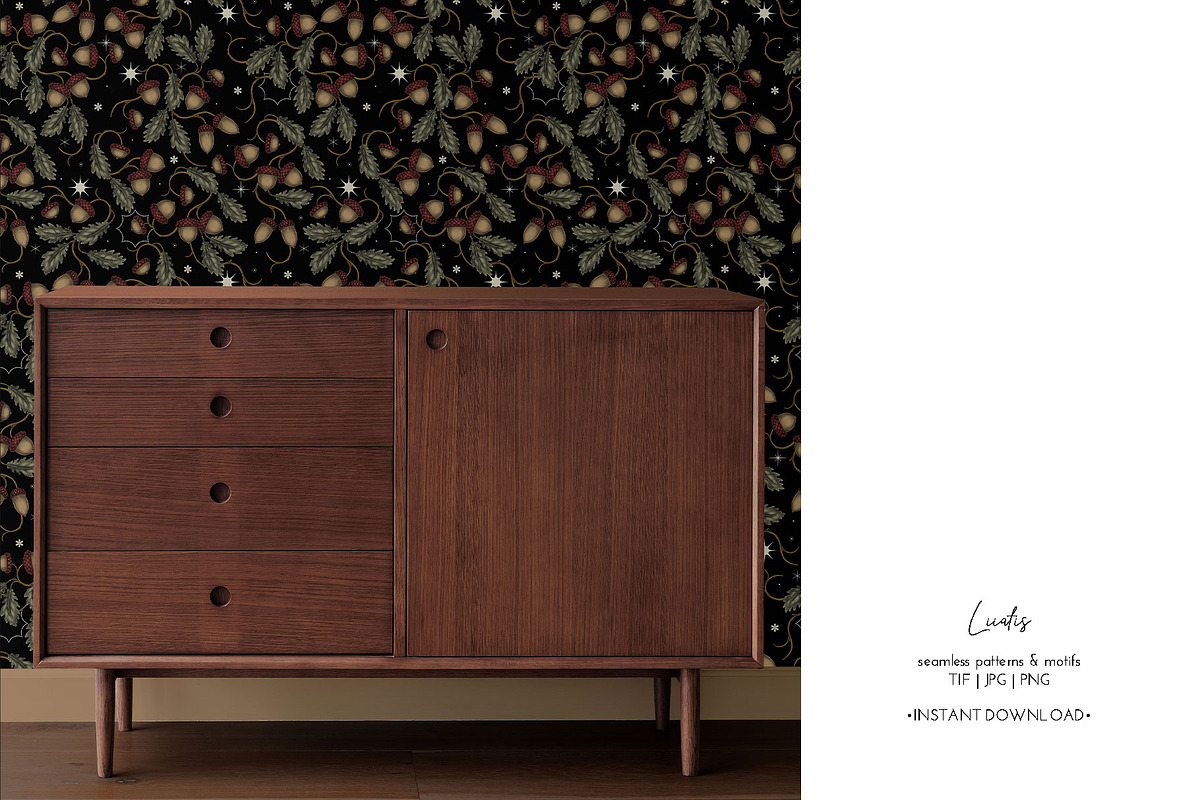 Acorn – Vintage Autumn Pattern, a Pattern Graphic by Liiafis (Photo 8 of 10)