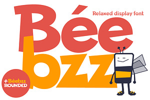 Beebzz. Child Kid Fun Font. Display.