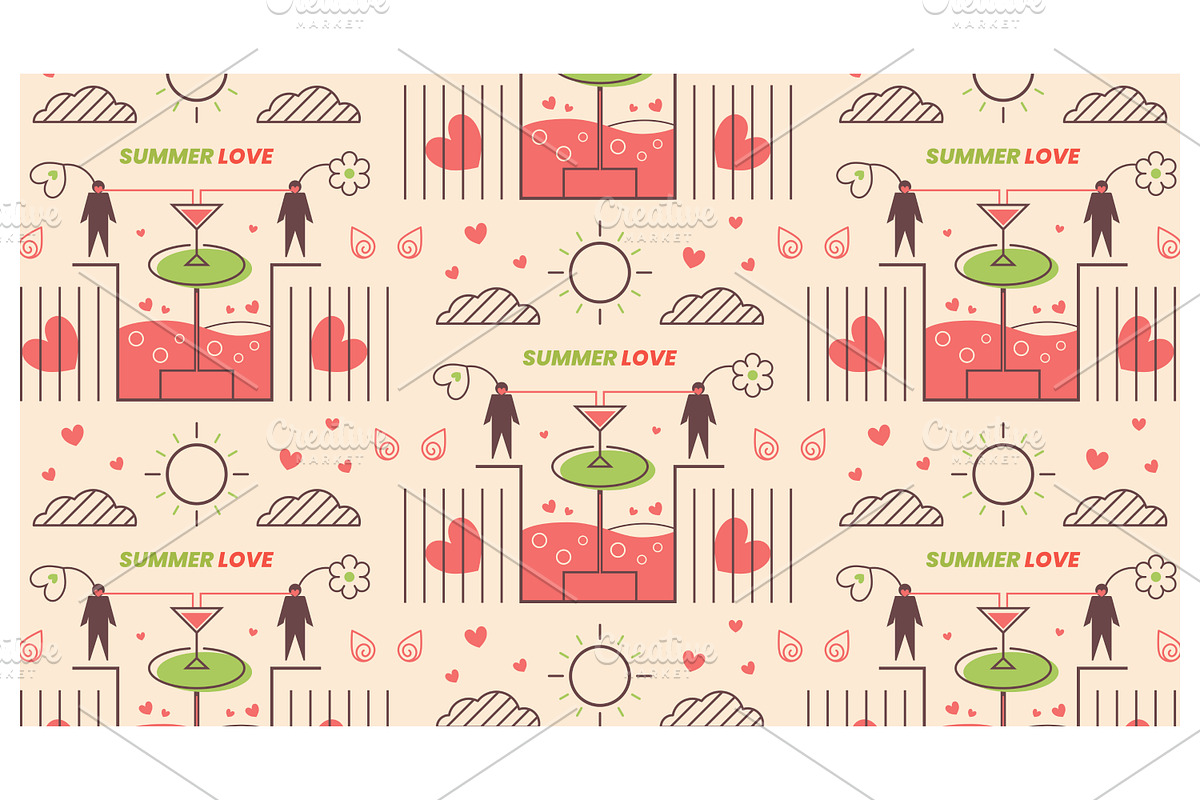 Summer love, a Seasonal Illustration by Creative Backgrounds