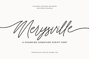 Merysville Charming Signature Font