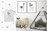 Christmas llamas and Santa clipart, an Animal Illustration by KupalinaArt (Thumbnail 7 of 7)