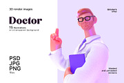 Doctor, 3D illustrations set, a Healthcare Illustration by Grivina's shop (Thumbnail 1 of 19)