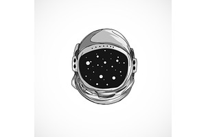 Hand drawn astronaut