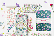 Whimsical garden clipart & pattern, a Graphic by Cozy pattern shop (Thumbnail 2 of 7)