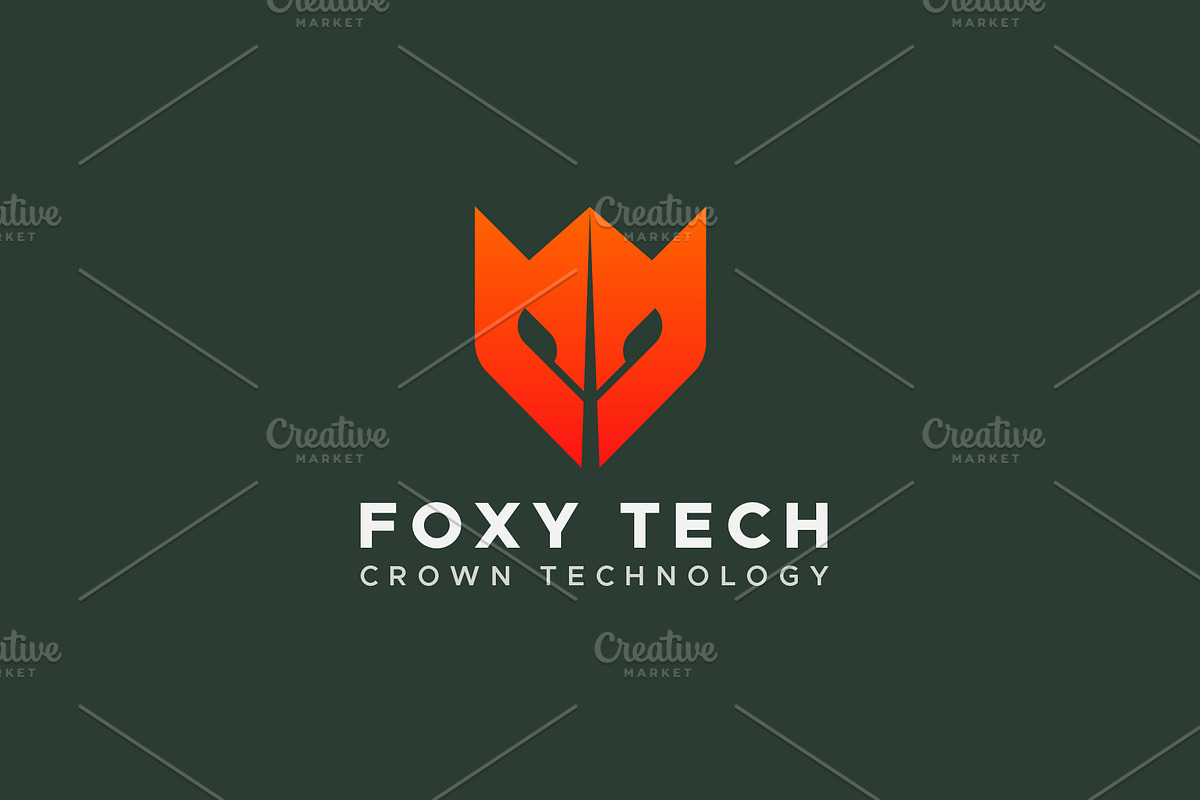 Fox crown technology logo design, a Branding & Logo Template by Amadul11 (Photo 1 of 4)