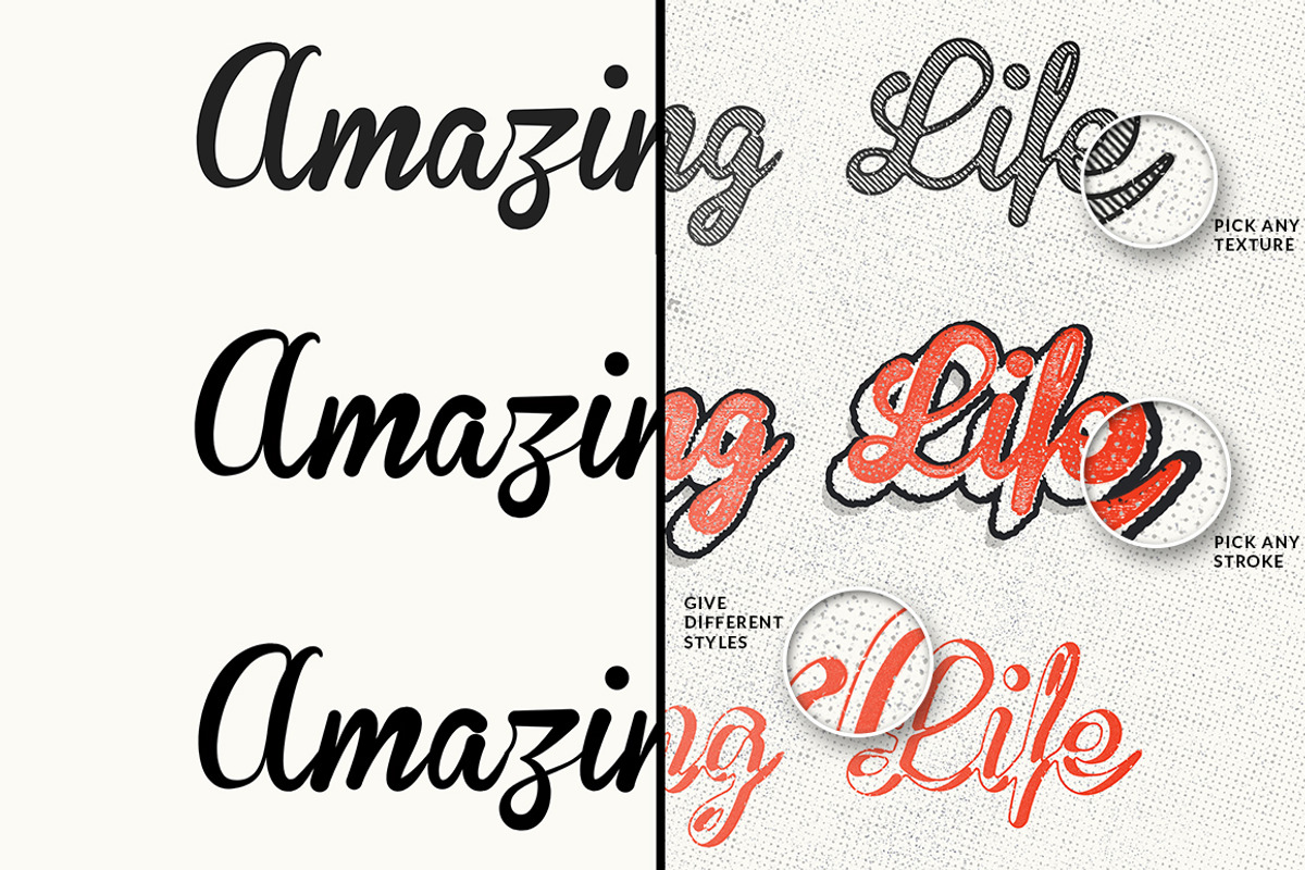 Lettering Styles Kit, a Layer Style Add-On by Creative Media Co (Photo 2 of 5)