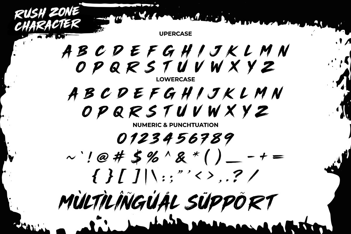 Rush Zone - Handwritting Brush Font, a Handwritten Font by Afkari Studio (Photo 10 of 10)