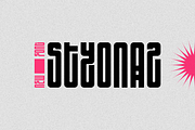 Styonaz - Futuristic Techno Font, a Sans Serif Font by Iqsiart Studio (Thumbnail 2 of 6)