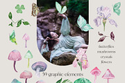 Magic Mushroom Fairycore Psychedelia, a Healthcare Illustration by Catch the Dream Art (Thumbnail 2 of 12)