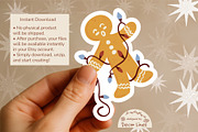 Gingerbread Christmas Stickers, an Object Illustration by Decor Lines (Thumbnail 6 of 6)