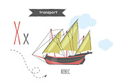 Vector A-Z transport alphabet, an Education Illustration by narinadraban (Thumbnail 19 of 22)