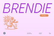 Brendie Pixel, a Sans Serif Font by Craft Supply Co. (Thumbnail 1 of 8)