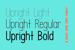 Upright A Sans Serif Font Family