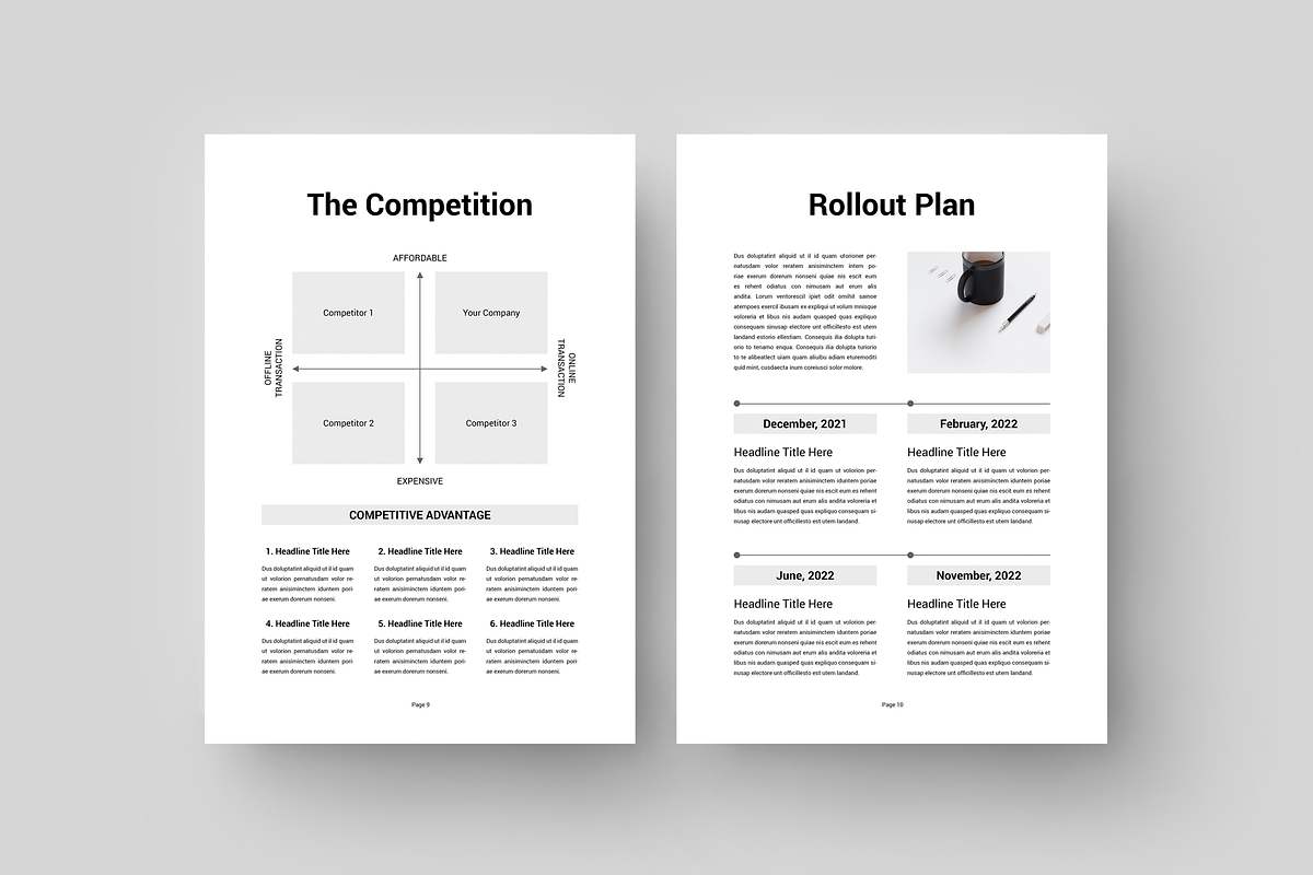 Pitch Deck | MS Word & Indesign, a Marketing Template by Leaflove (Photo 9 of 10)