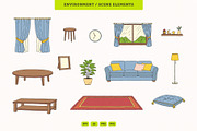 Eid Living Room Family Scene, an Illustration by MEANDSTUDIO (Thumbnail 5 of 5)