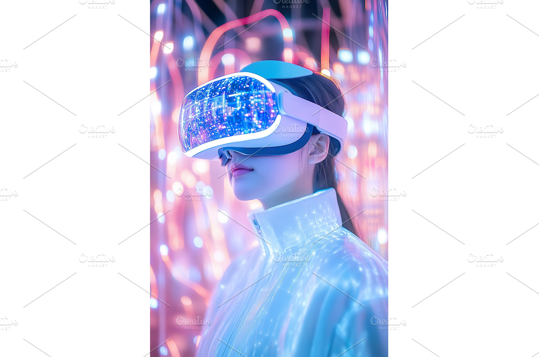Asian Woman Experiencing Virtual, a Technology Photo by Lermont51
