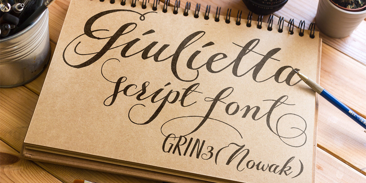 Giulietta, a Script Font by GRIN3 (Nowak) (Photo 1 of 6)