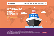 Flat Logistic - Responsive WP Theme, a WordPress Template by raintheme (Thumbnail 4 of 5)