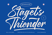 Stagets Thiender Bold Handwritten, a Script Font by stylishtype.co (Thumbnail 1 of 20)