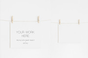 Poster and Pegs Mockup Horizontal, a Mockup by HALFTOUNE (Thumbnail 4 of 4)