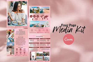 Four Page Media Kit in Pink