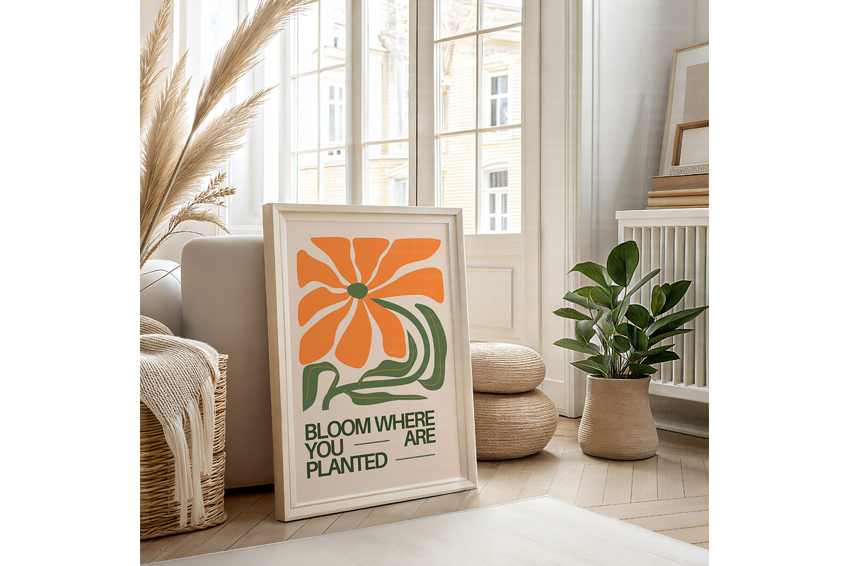 Boho Living Room Poster Frame Mockup, a Product Mockup by MockupWizard (Photo 5 of 5)