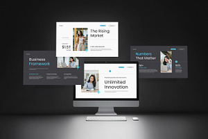 Grey Blue Modern AI Pitch Deck, a Presentation Template by Claymoon Lab
